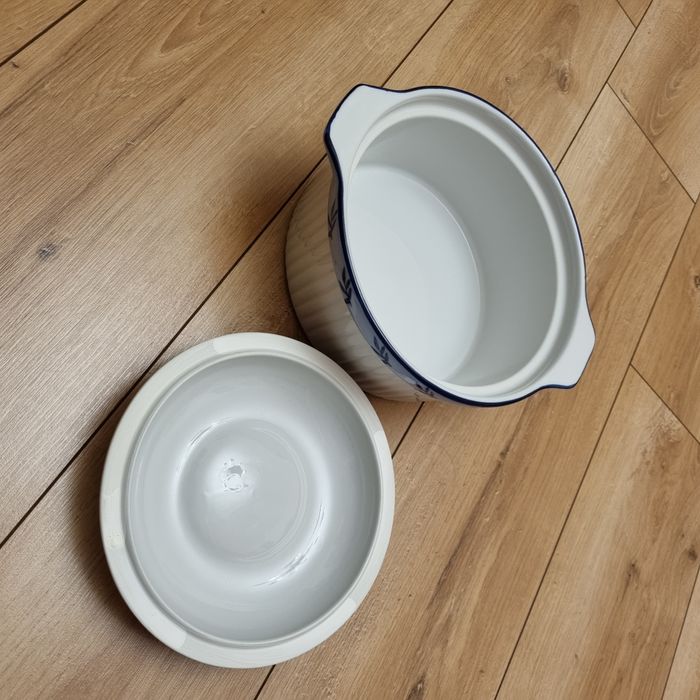 Garnek, waza malowana porcelanowa