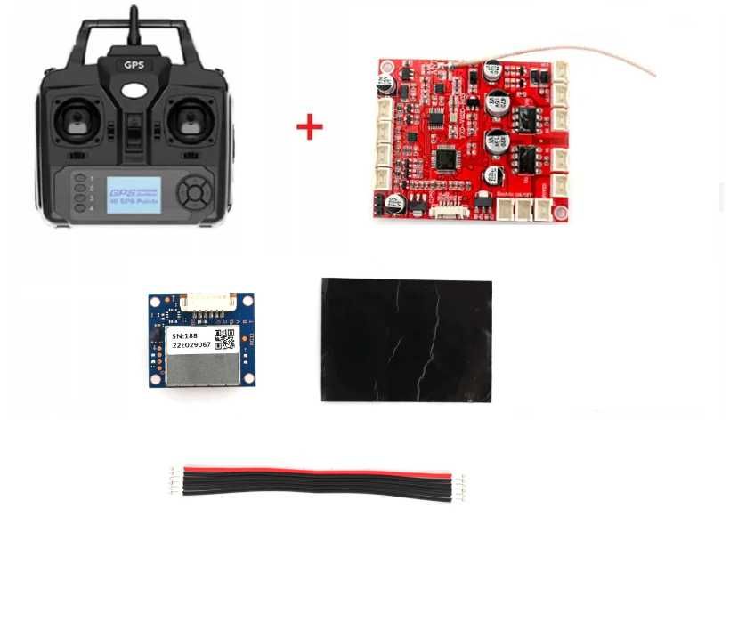 Płyta + Pilot i Moduł GPS Łódki Zanętowej V010 V020