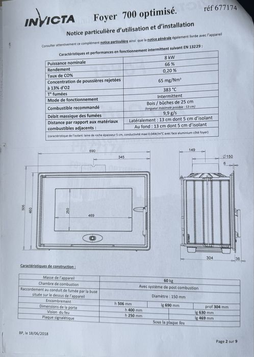 Recuperador de Calor Invicta 700 (8kW) – Como Novo / Pouco Uso