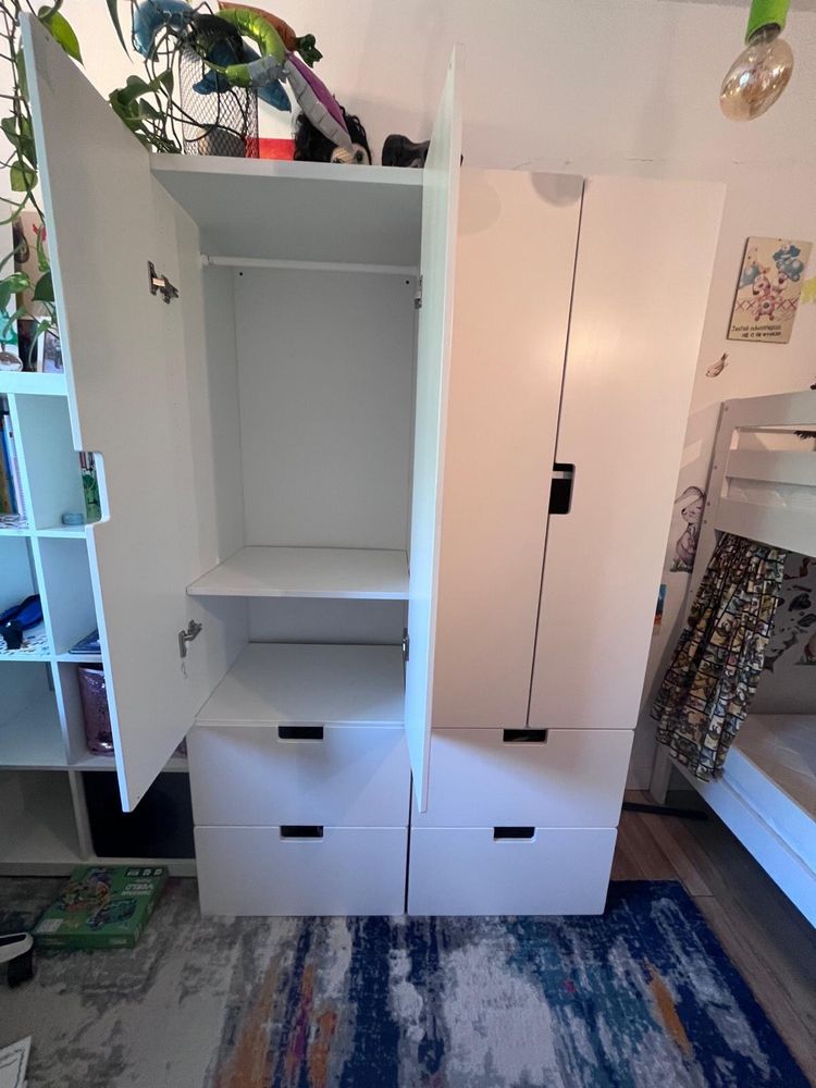 Szafa ikea stuva biała 1 szt z półkami