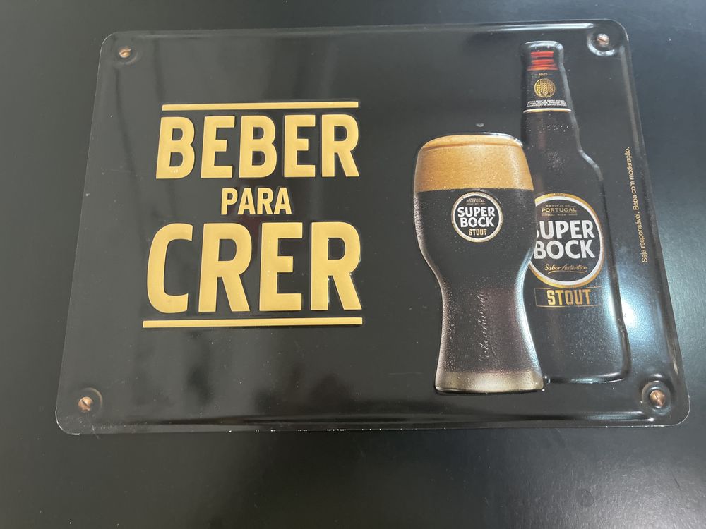 Placa metalica decorativa