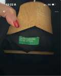 Casaco comprido Benetton preto com pouco uso
