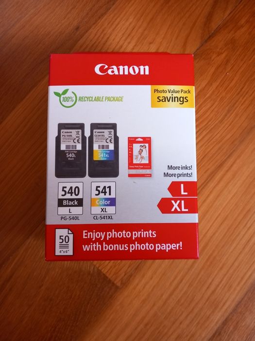 Pack tinteiros Canon 540 L + 541 XL