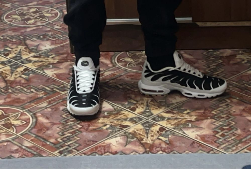 Nike Air Max Plus white black metallic pewter men’s