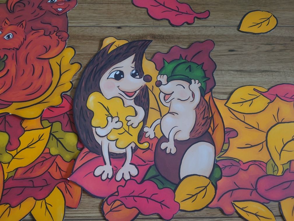 Jesienna dekoracja z papieru do przedszkola/żłobka