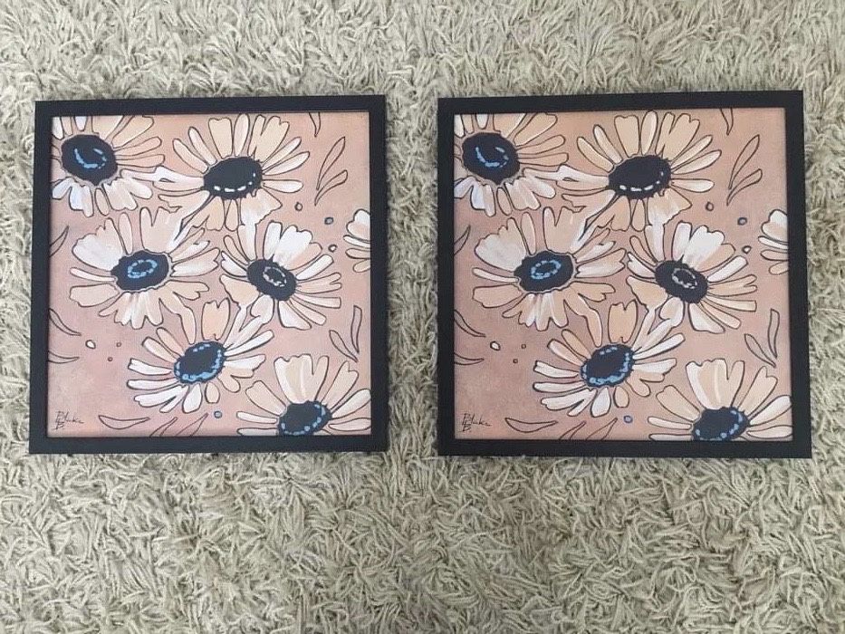 Dwa obrazy- kwiaty