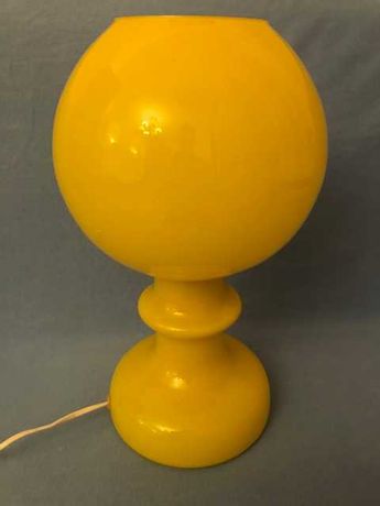 Stara lampa Polam Wieliczka żółta szkło sodowane barwione w masie