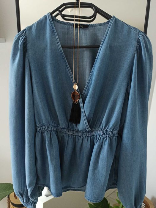 Bluzka nowa boho jeans C&A, rozmiar 36 + gratis wisior