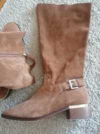 Botas de pele camel