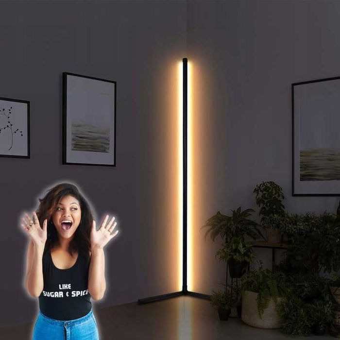 Lampa LED Narożna RGB Stojąca Podłogowa PILOT APKA 140 CM