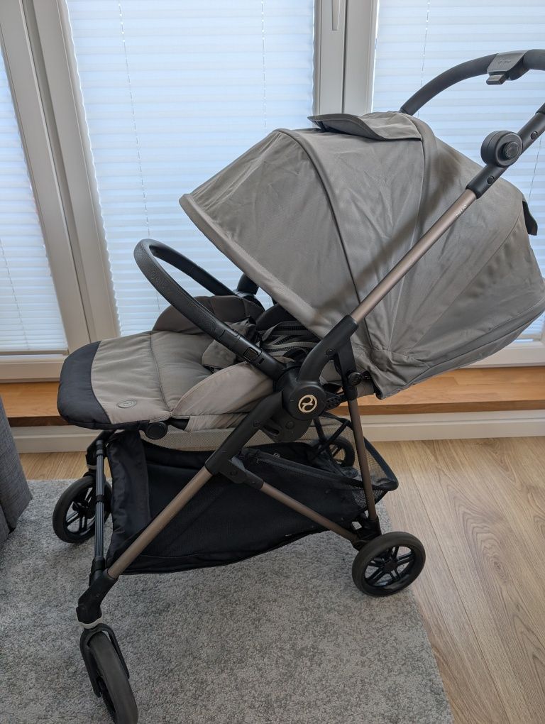 Wózek Cybex Melio 2.0 Soho Grey spacerówka +adaptery i uchwyt do kubka