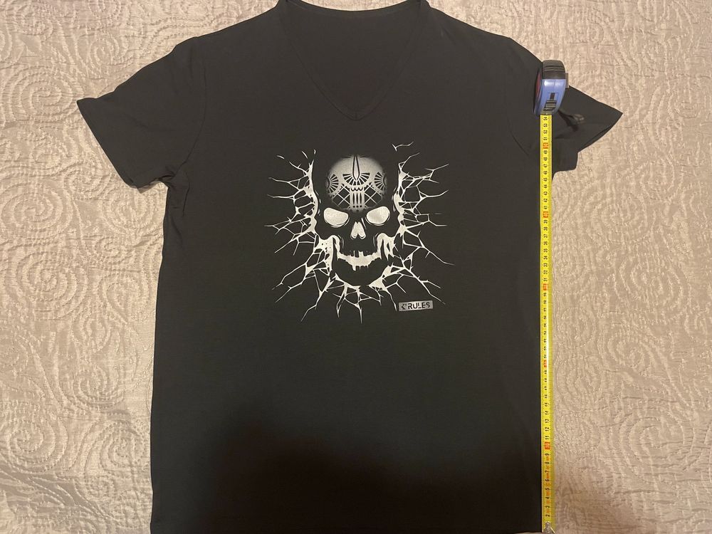 T-shirt XL Skull Rules Black od KRUK'S Different NOWY