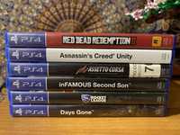Gry PS4 Red Dead Redemption2, Days Gone, Rocket League, Assasin'sCreed
