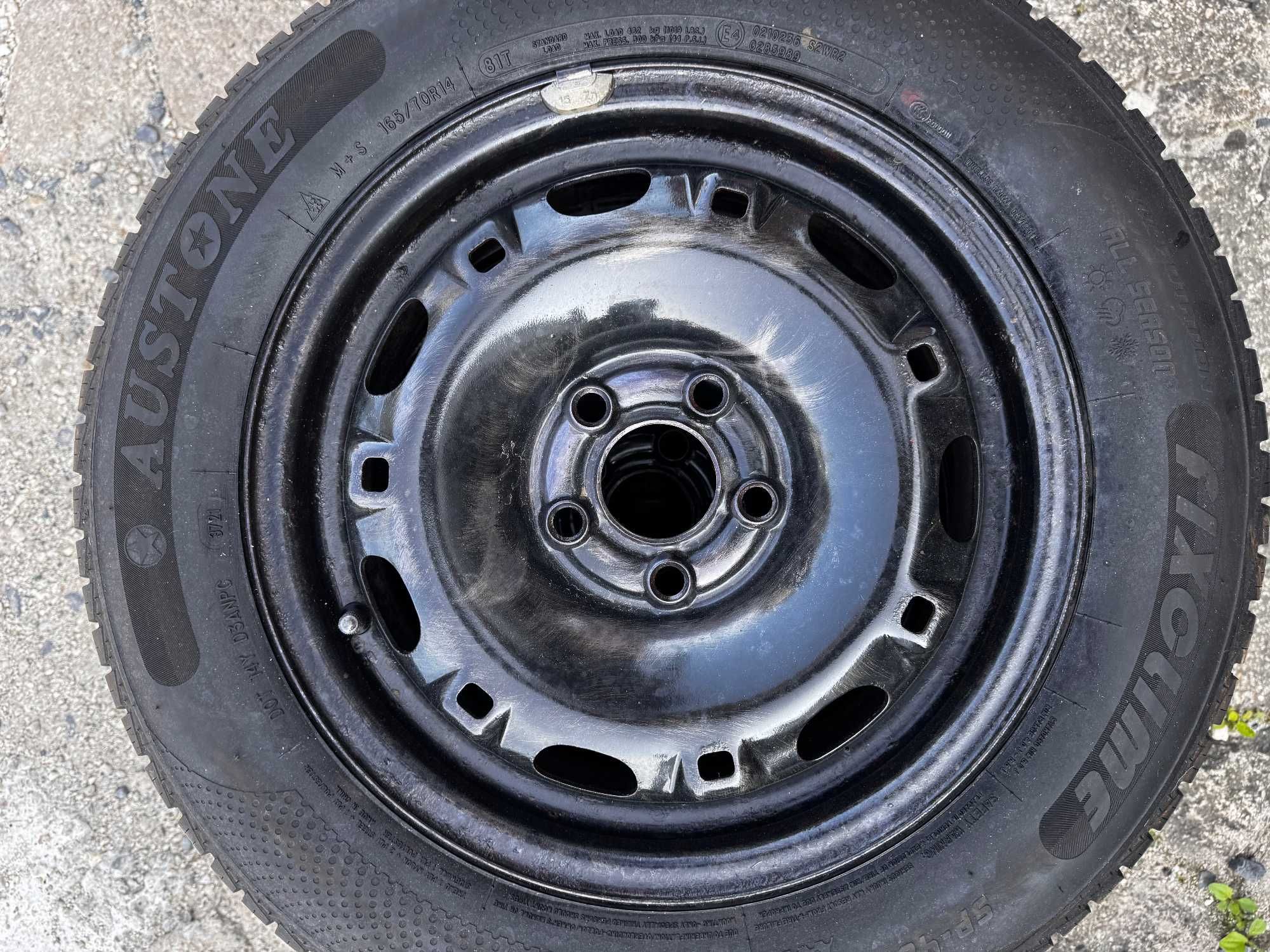 Koła Opony Felgi Wielosezon VW Golf IV 14 5x100 5J ET35 57,1 165/70R14