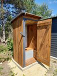 Nowy kibelek drewniany ,toaleta drewniana ,WC wychodek