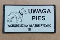 Uwaga pies tabliczka