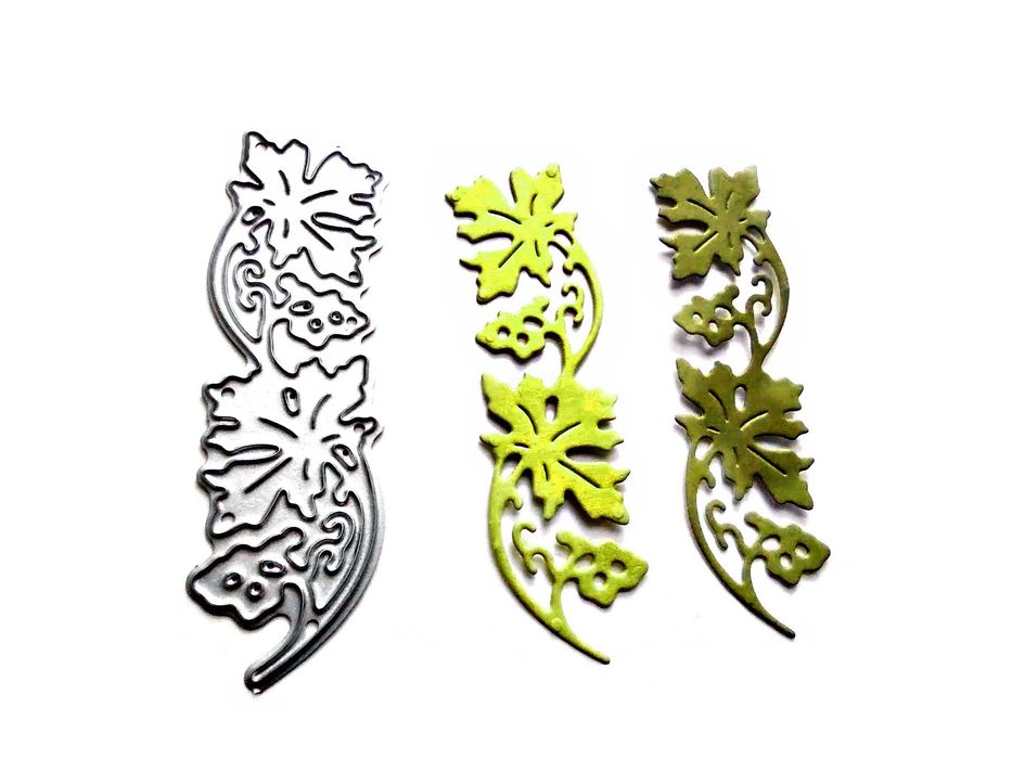 Wykrojnik dwa liście bluszczu na małej gałązce