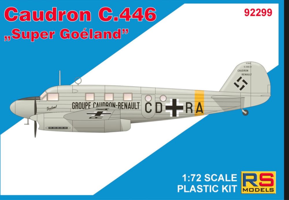 RS MODELS 92299 samolot CAUDRON C.446 "SUPER GOELAND" model 1/72