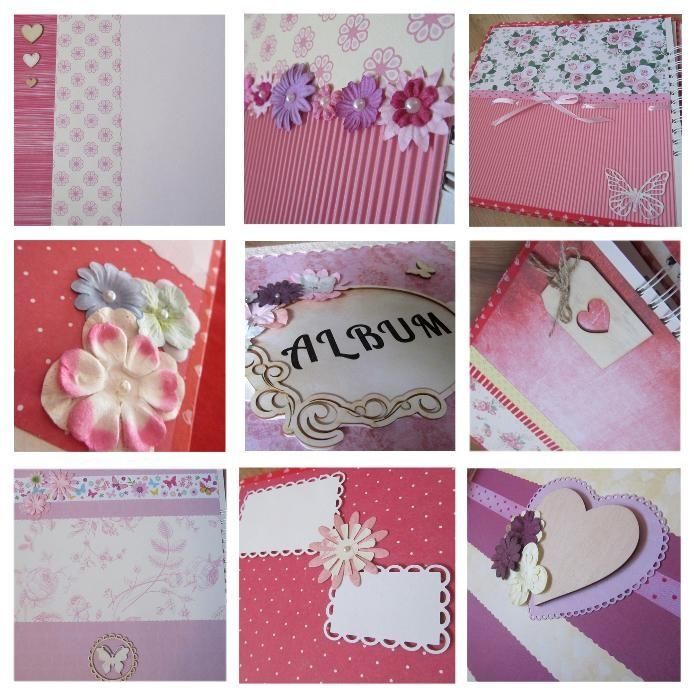 Album pamiątka komunia chrzest hand made scrapbooking