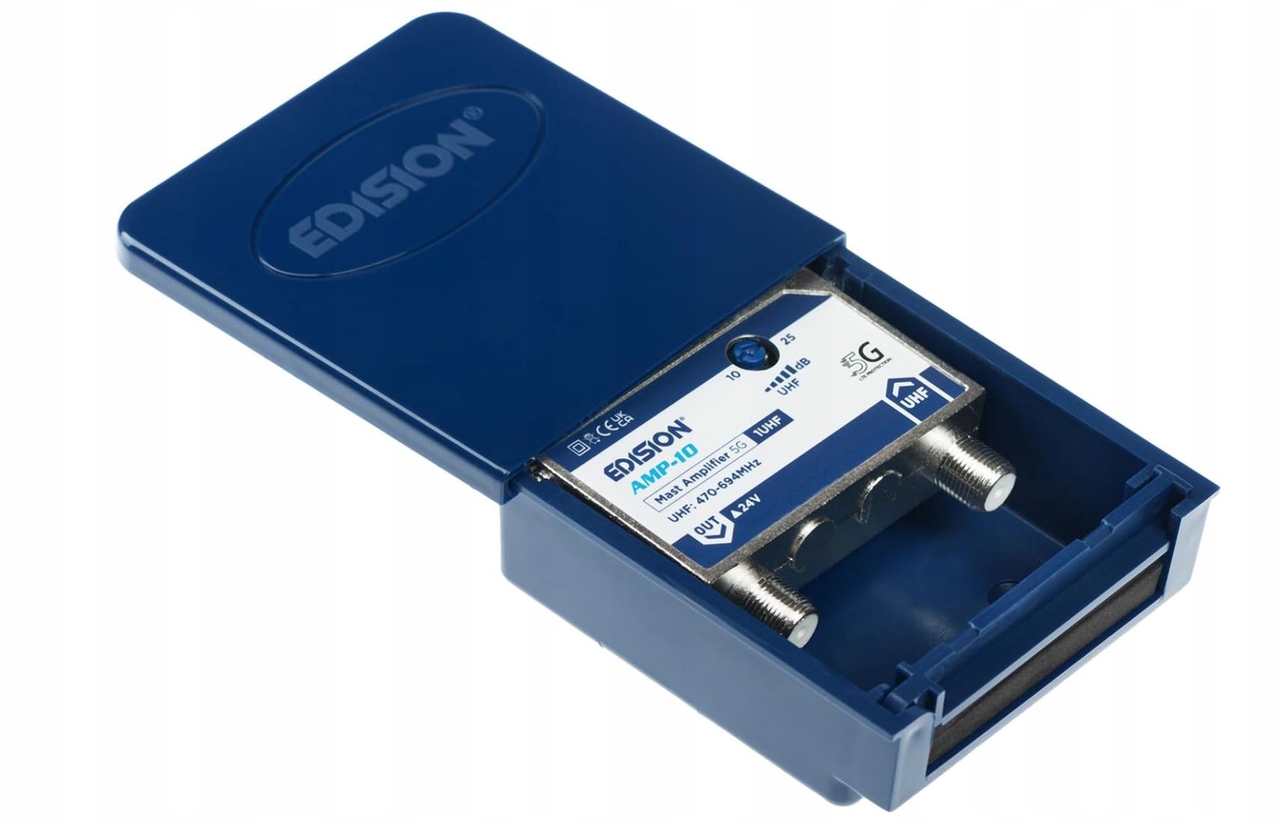 outlet wzmacniacz antenowy edison 1uhf 10-25db 107 dbmv 24 v