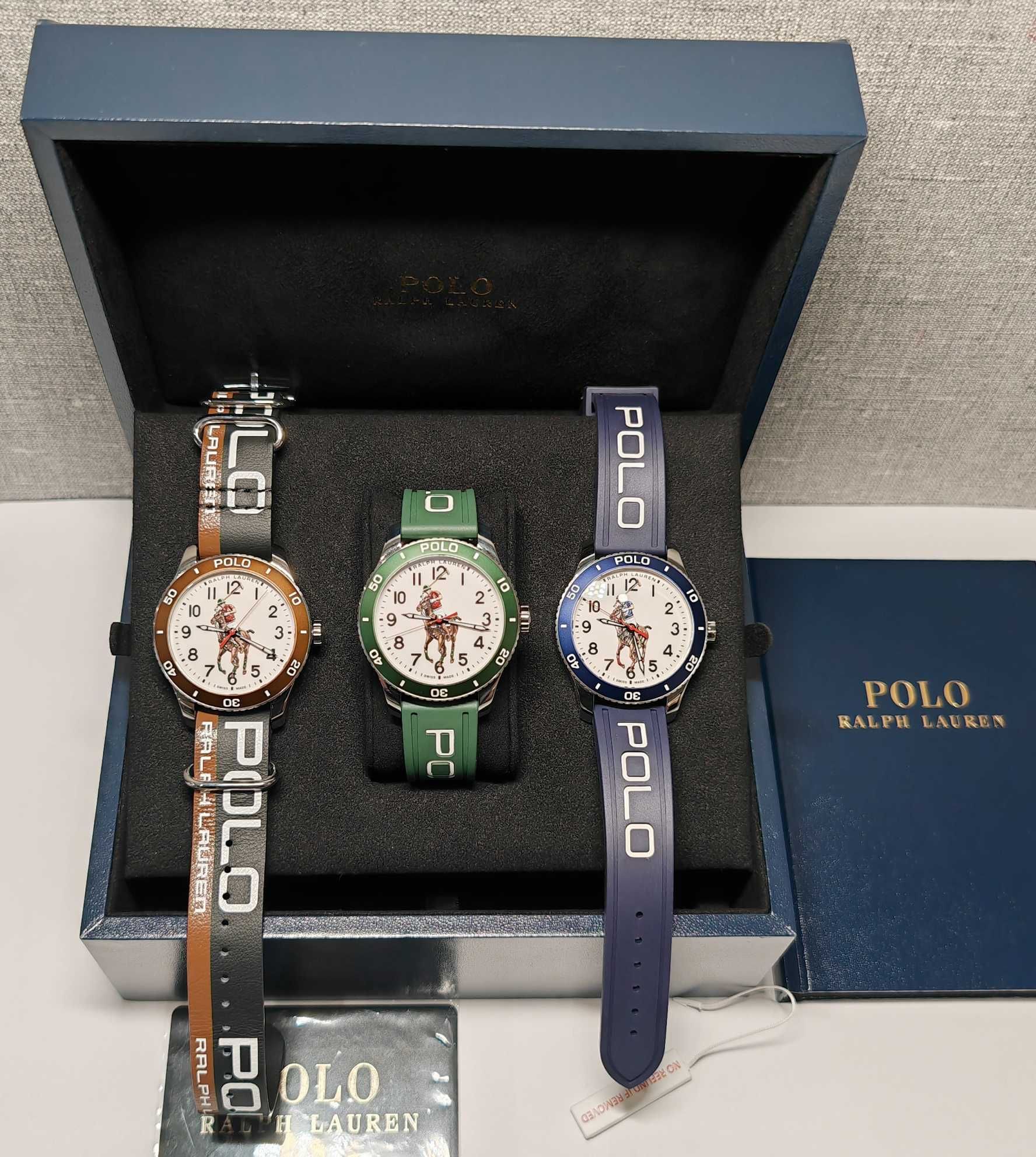 Чоловічий годинник Ralph Lauren Polo Automatic 42.5 mm Swiss made Blue