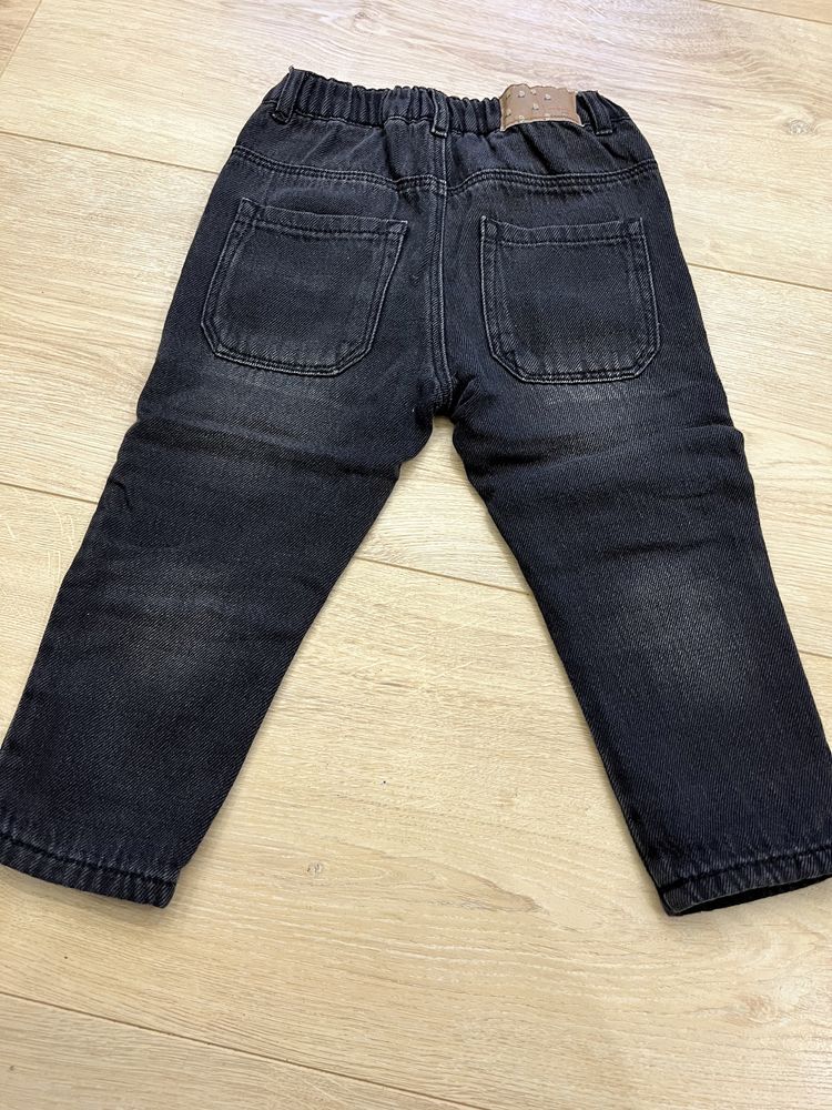 Spodnie jeansowe na podszewce Zara 98cm cieple!