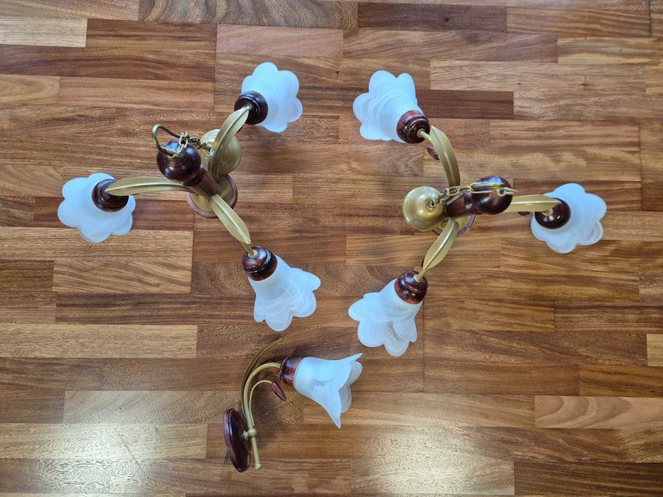 Żyrandol 3 punktowy oraz kinkiet