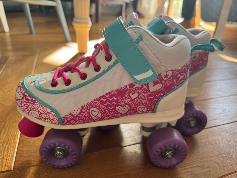 Crivit wrotki dziecięce dziewczęce białe różowe 35/36