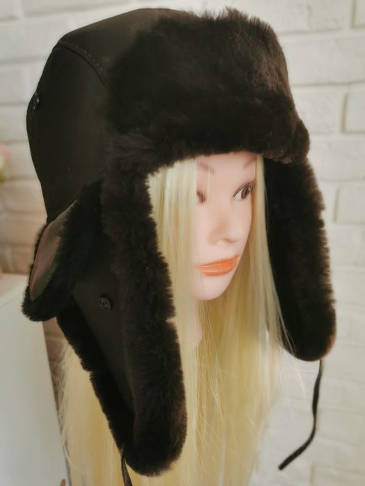 Czapka papacha skórzana