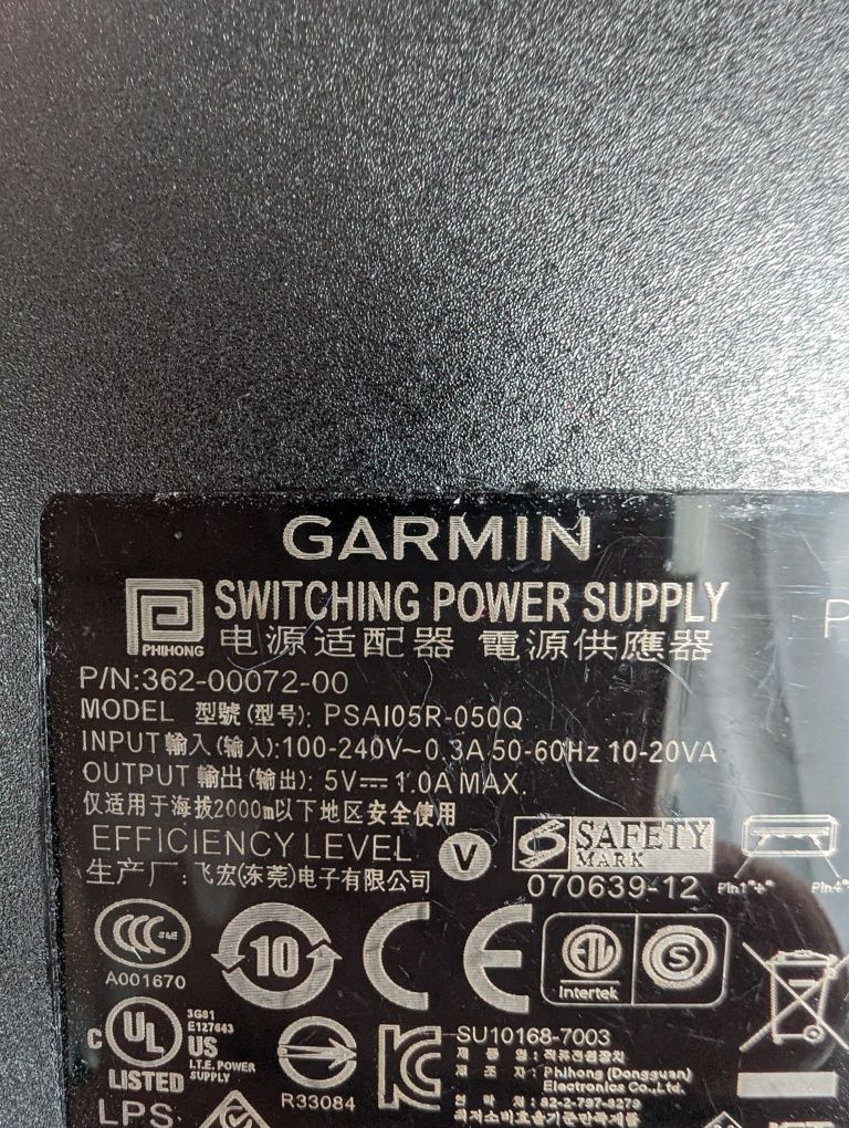Zasilacz USB Garmin 5V, 1A