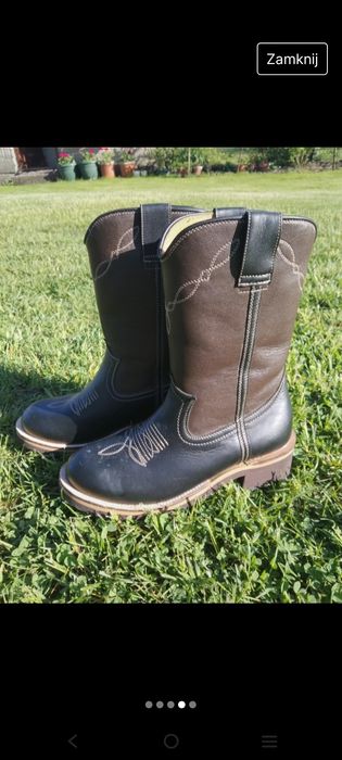 Kowbojki 40/41 skóra licowa