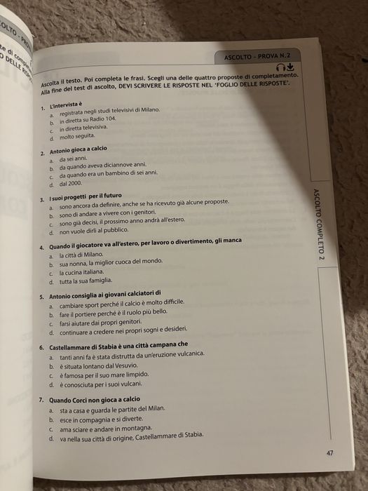 Przygotowanie do certyfikatu z włoskiego CILS B1