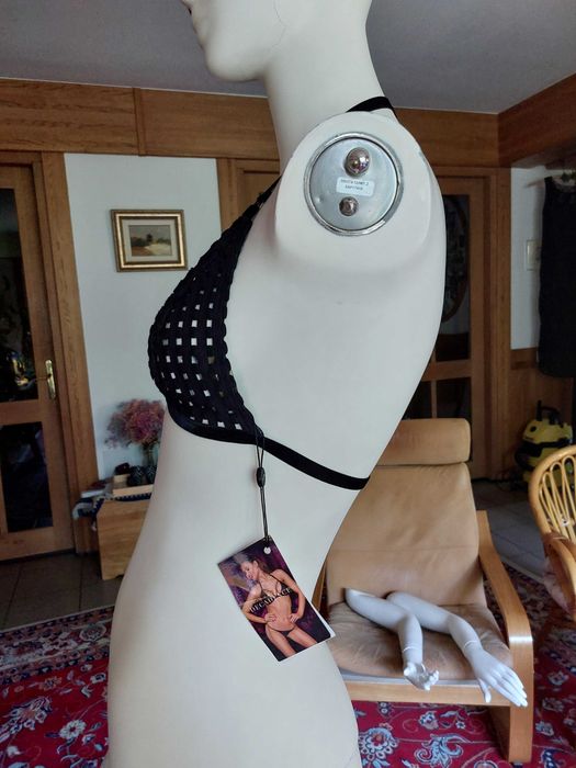 Biustonosz Stanik Ażurowy Handmade Decadence Noir F181 fetish 38