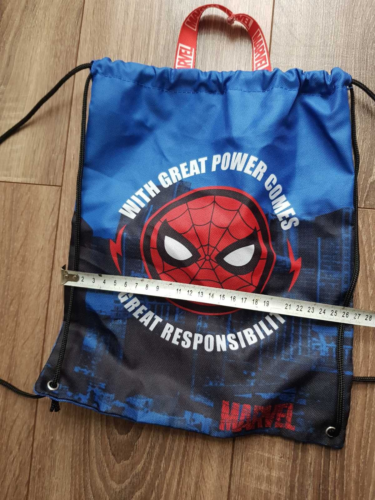 Torba worek Marvel SpiderMan Primark With Great Power Comes