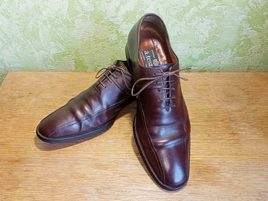 ЛЮКСОВІ туфлі оксфорди A.TESTONI шкіра Італія / Туфли A.TESTONI кожа