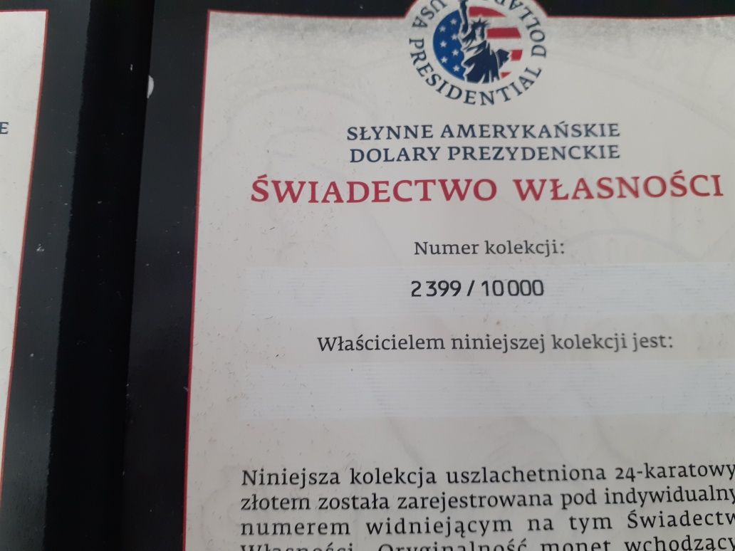 Kolekcja 1 dolarówek 39 sztuk wraz z etui