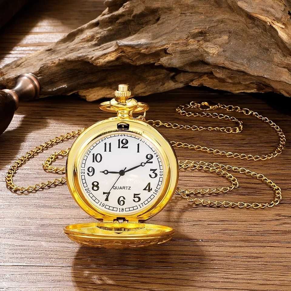Кишеньковий класичний годинник з ланцюжком часы кварц
