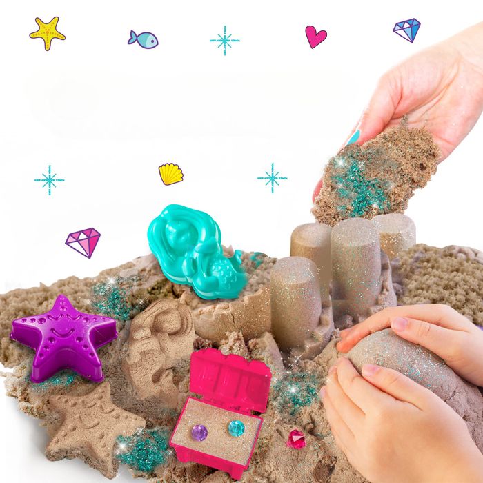 Piasek Kinetyczny Zabawka Edukacyjna dla Dzieci Piaskownica Akcesoria