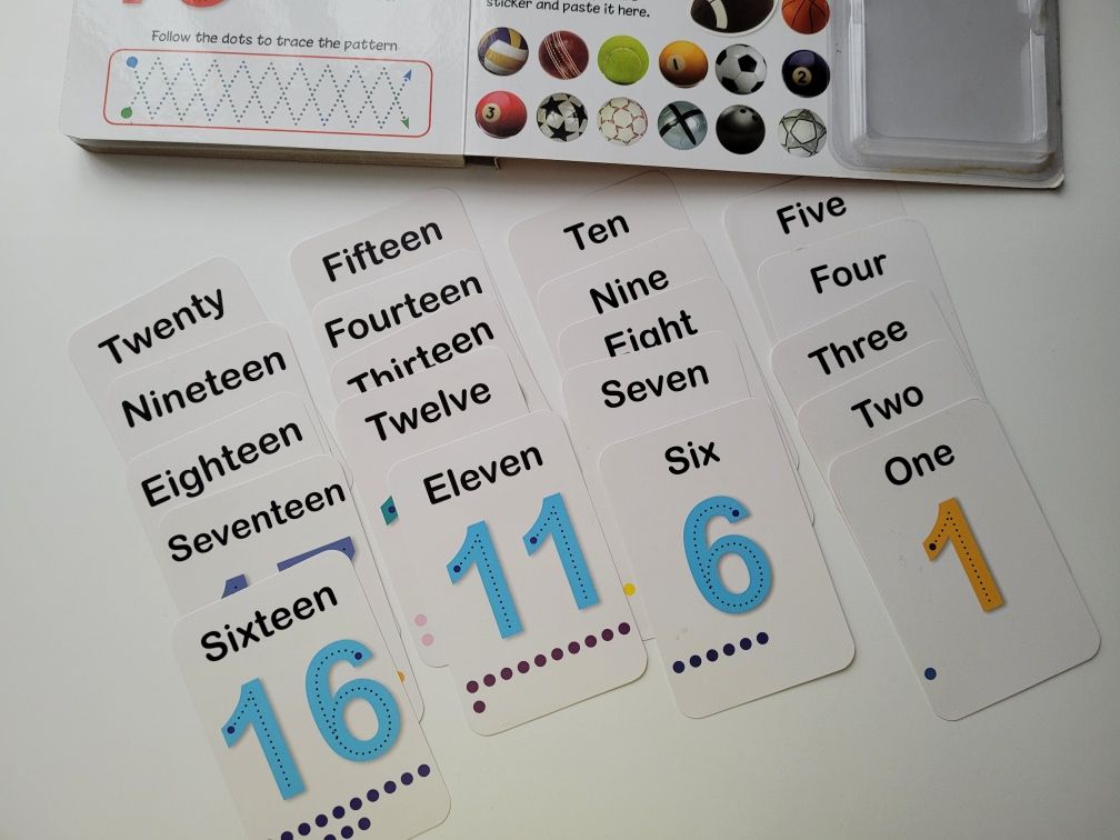 Numbers flash card book - książka do nauki angielskiego