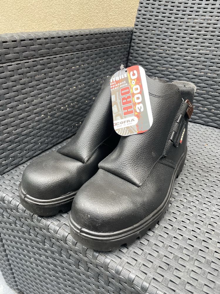 Nowe buty robocze COFRA HRO 300°C – r. 46, skóra, idealne dla spawaczy