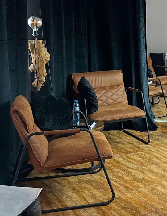 Fotele skórzane Mustang Lounger, styl loftowy, 2 szt.