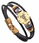 Bransoleta Znak Zodiaku Skórzana Byk 23Cm