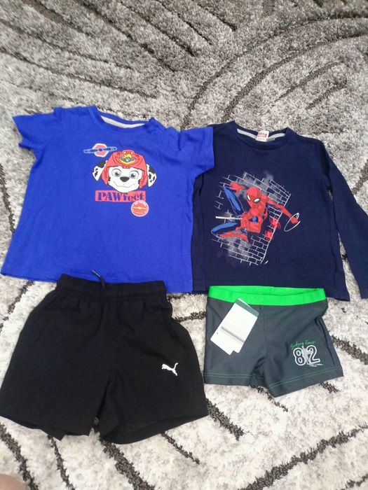 Пакет одягу для хлопчика плавки, футболка, реглан, шорти 104 см, 3-4 р
