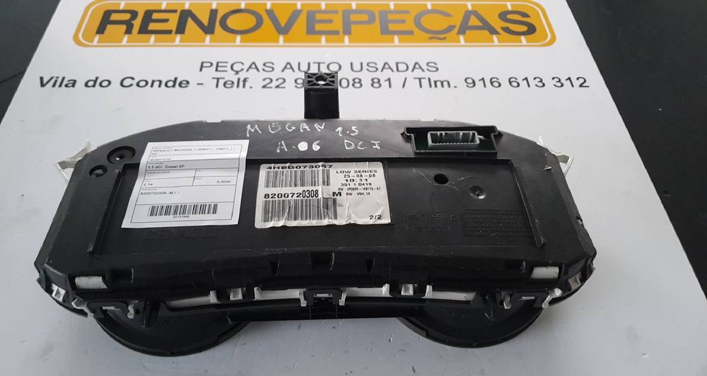 Quadrante / painel de instrumentos RENAULT Megane II (BM0/1_, CM0/1_)