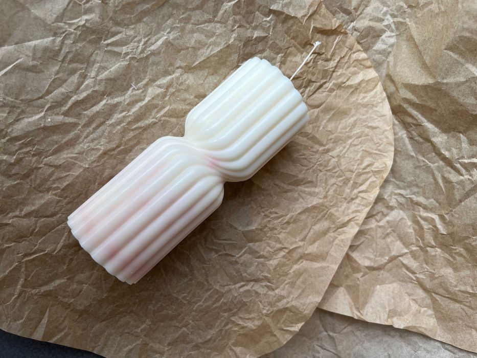 Świeca sojowa handmade vegan dekoracyjna minimal asthetic prezent boho