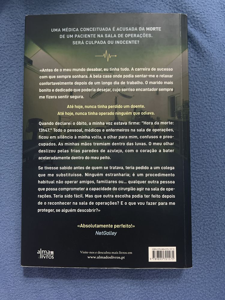 Vendo livro “ A cirurgiã”