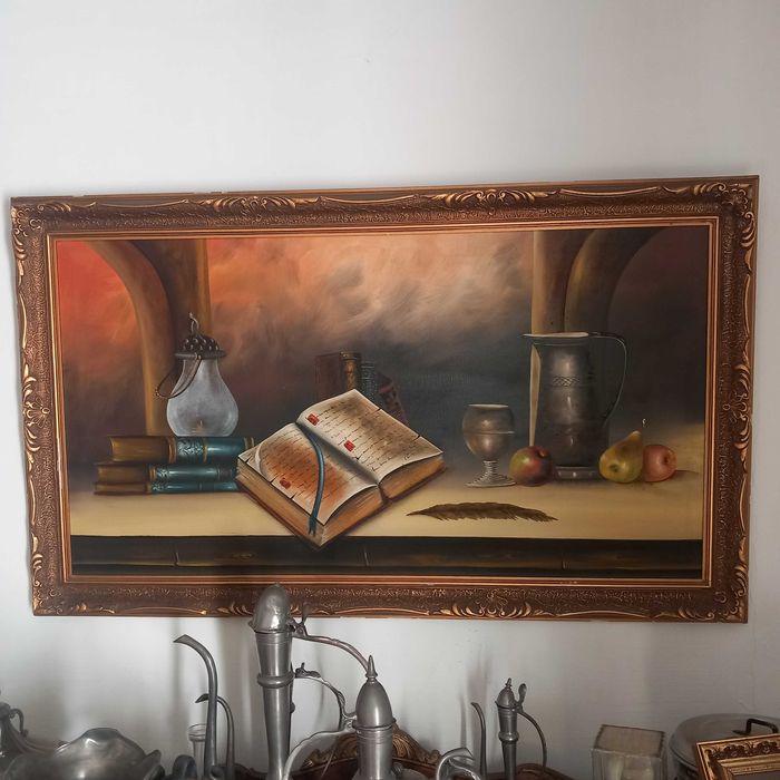 Pintura Natureza morta a óleo sobre tela