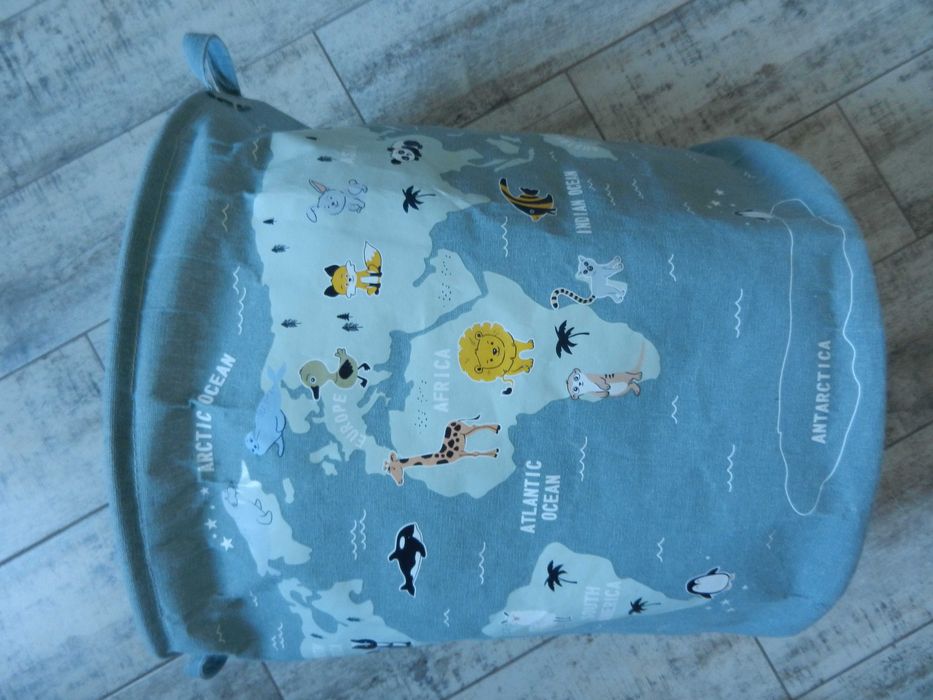 Kosz pojemnik płócienny na pluszaki zabawki