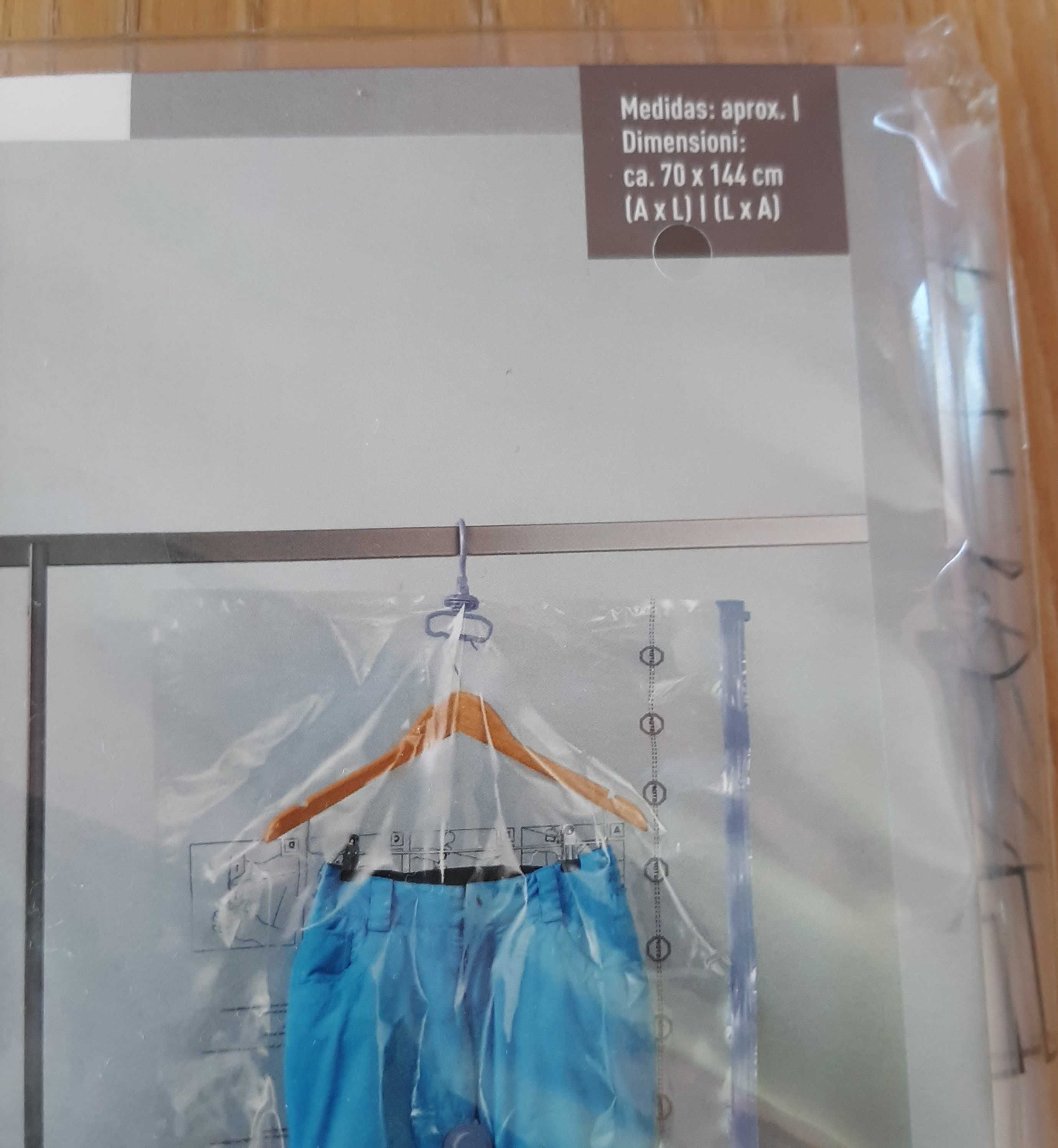 NOVO Conjunto 2 Sacos de Vácuo Com Cabide