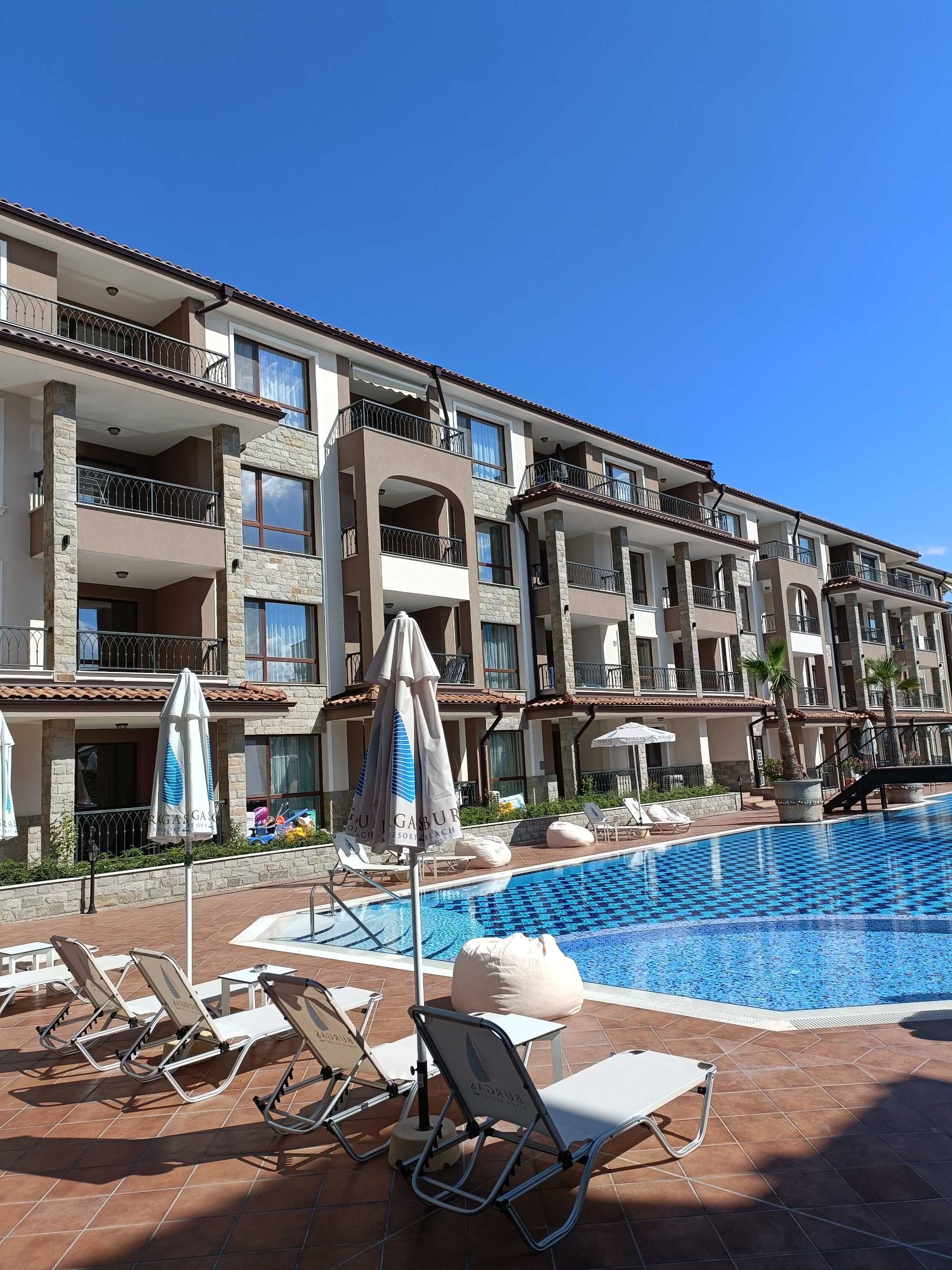 Apartament Bułgaria "Burgas Beach Resort 2" -pierwsza linia nad morzem